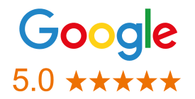 We Are Rated 5 Stars on Google